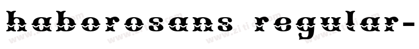 haborosans regular字体转换